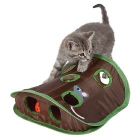 Hide and Seek Mouse Cat Toy 9 Holes Interactive Pet Cat Teaser Cat Toy for Pet Cat Play Fun, Open Mouse Hunt Cat Toy, Pet Cat Tunnel Toy Pet Cat