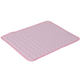 Dog Cooling Mat Summer Pets Cold Bed Extra Large For Small Big Dogs Pet Accessories Cat Durable Blanket Sofa Cat Ice Pad Blanket Pet Products (Option: Pink Edging-XL100*70cm)